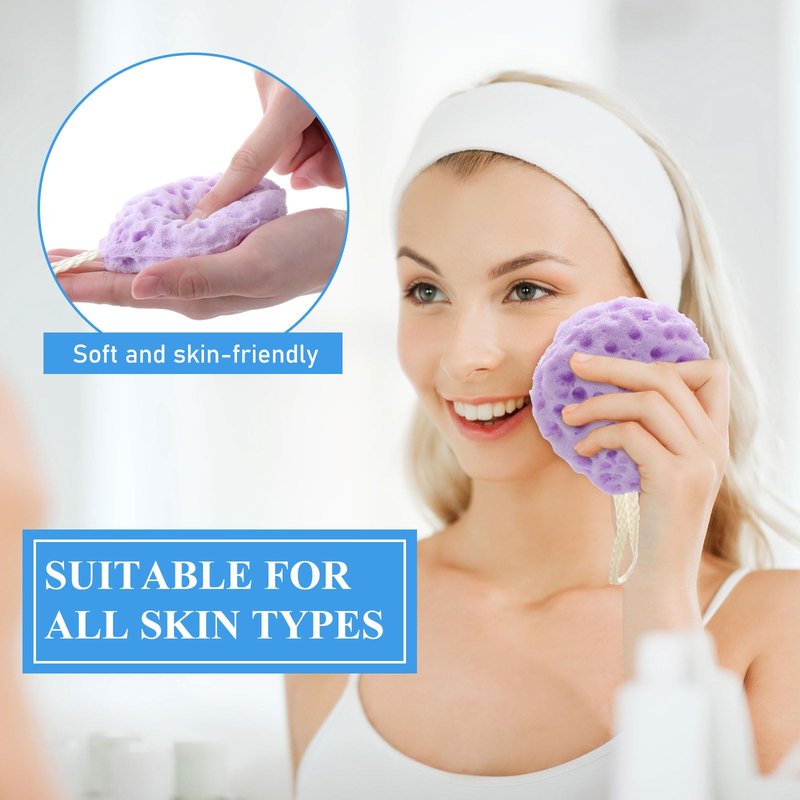 FoldTier 36 Pcs Bath Sponge Deep Cleansing Body Loofah Gentle and Deep Exfoliating Body Scrubber Bath Accessories Men Women Baby Sponge for Bathing Shower (Stylish Color)