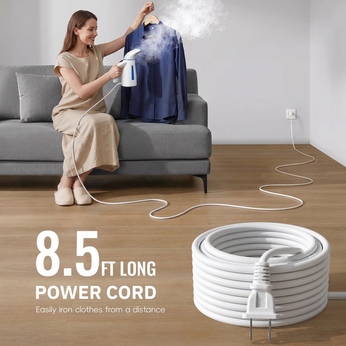 OGHom Steamer for Clothes, Handheld Clothing Steamer for Garment, 240ml Big Capacity 700W Portable Travel Steam Iron (Only for 120V)