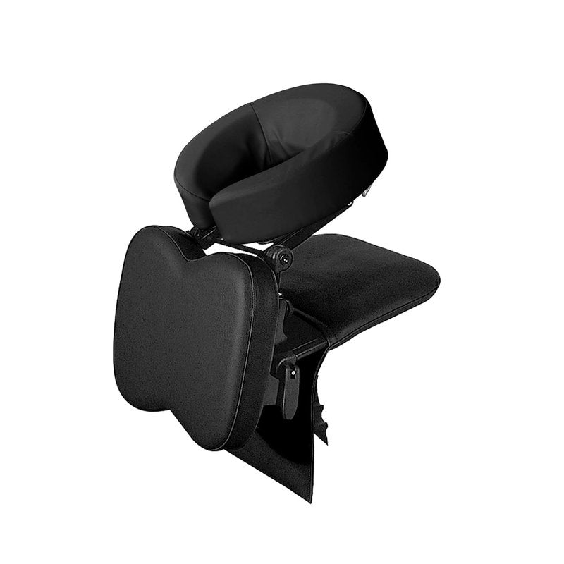 Master Massage Face Cradle Kit - Adjustable Foldable Head Rest Pillow for Eye Surgery Recovery | Black