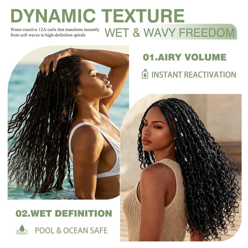 Human Braiding Hair for Boho Braids, 14 Inch 100% 12A Deep Wave Boho Hair for Braiding 3 Bundles/Pack Bohemian Bulk Human hair No Weft Extensions for Braid with Curly Ends 110g Natural Black