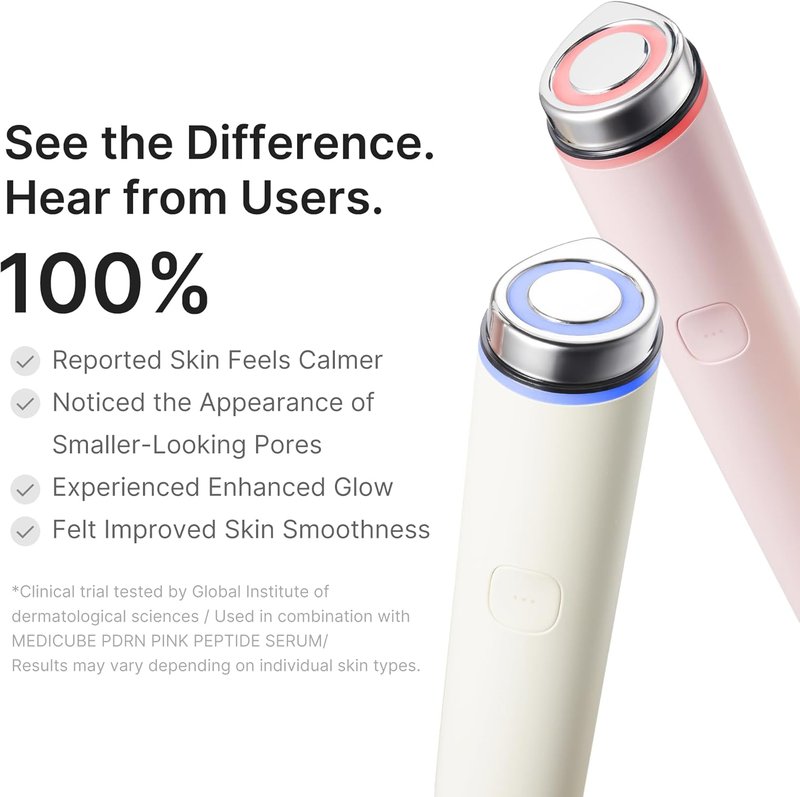 Medicube Booster Pro Mini Plus - Portable Facial Device for Radiance & Elasticity | 3-Mode Red, Blue, Purple | Beige