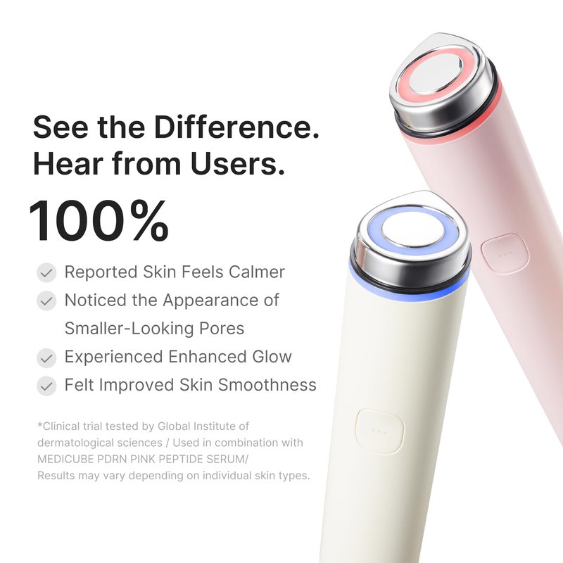 medicube Mini Booster Pro Plus | Facial Device for Radiant, Calming, and Bouncy-Looking Skin | Red, Blue, Purple 3-Mode | Portable Korean Skincare Device, At Home Care | Pink