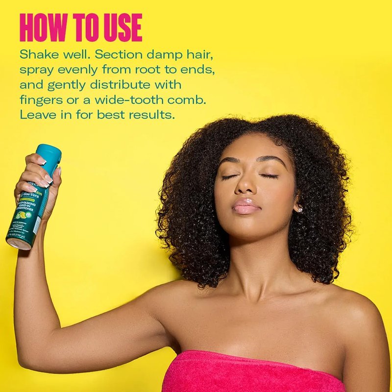 Mielle Organics Kalahari Melon & Aloe Vera Leave-In Conditioner Spray - 3-in-1 Detangler, Curl Refresher & Moisturizer for Dry, Curly Hair | 6.7 Ounce