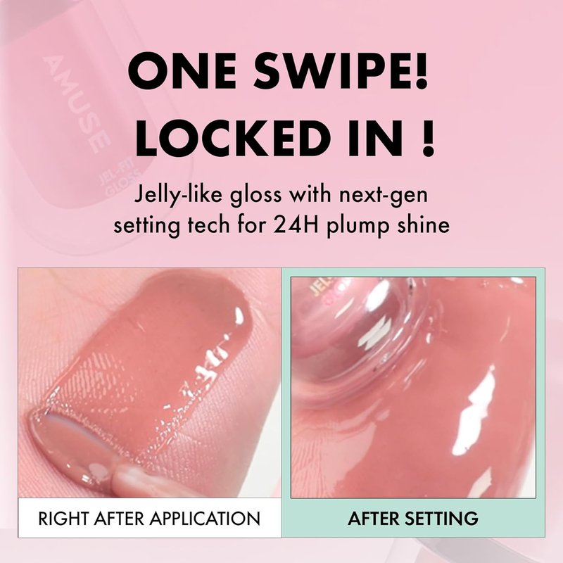 Amuse SEOUL Jel-Fit Tinted Lip Gloss (PLUM PEARL) - Ultra Shine Plumping Lip Stain, Hydrating Volumizing Lip Tint, Non-Sticky, Long Lasting Glossy Finish, Vegan, K-Beauty Makeup | High Shine, Buildable Color