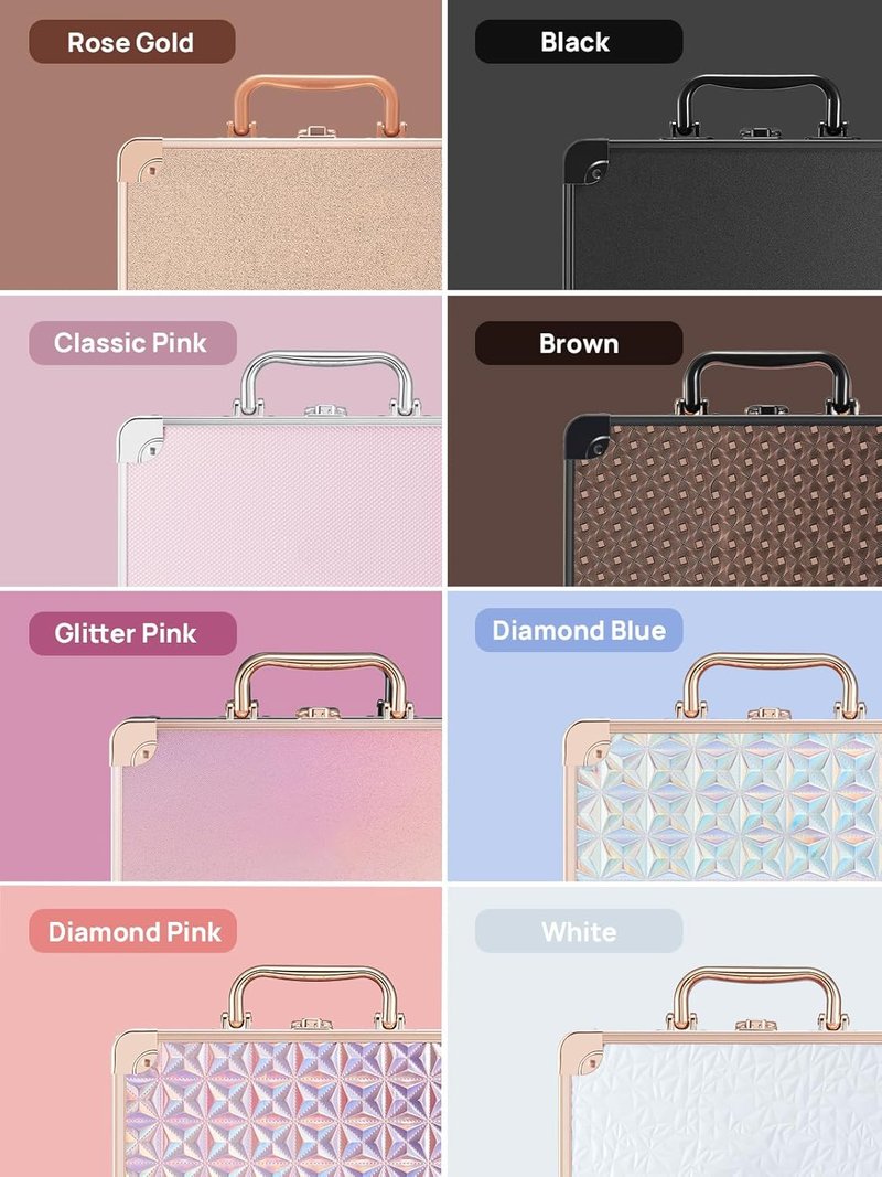 Makeup Case with Light-Up Mirror - Stylish Organizer Bag for Women & Girls | Perfect for Travel