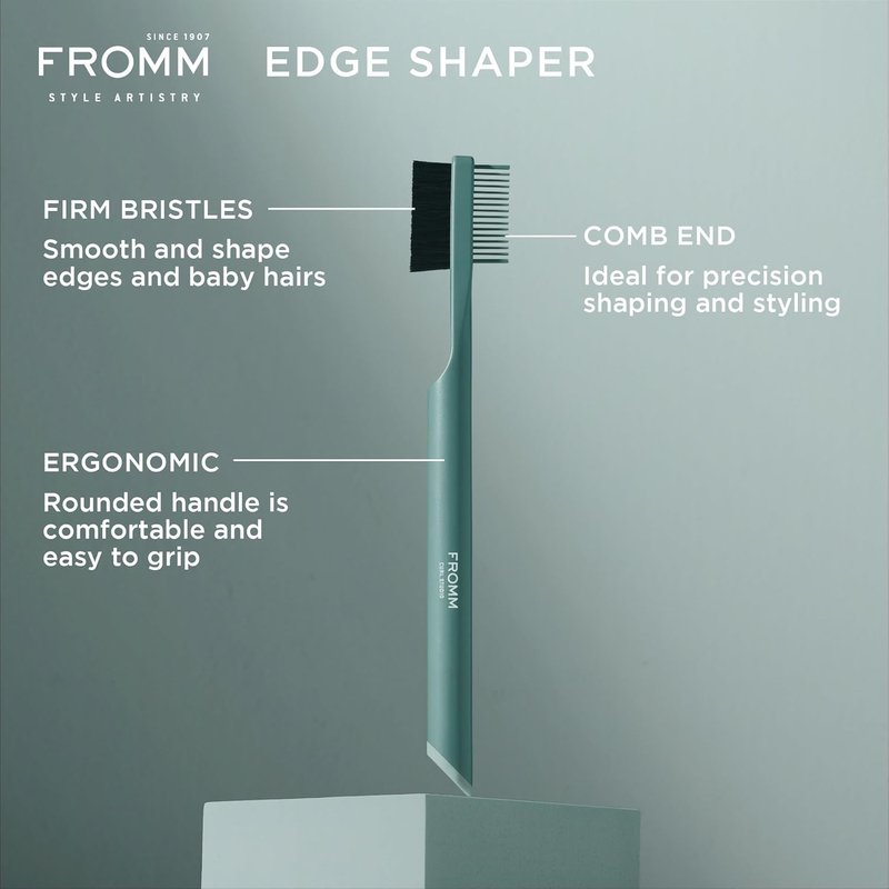 Fromm Professional Curl Studio 9" Edge Brush - Tame, Style, and Smooth Baby Hairs Effortlessly