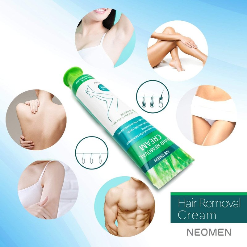 Hair Removal Cream - Painless Depilatory for Sensitive Skin | Moisturizing with Aloe Vera & Vitamin E, 2.37 Fl Oz