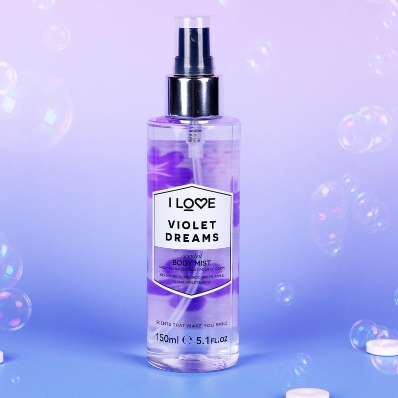 I Love Signature Violet Dreams Long Lasting, Fast Drying, Non Sticky Body Mist For Her 150ml