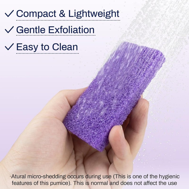 Pumice Stone for Feet - 20 Pack Purple Foot File for Callus Removal | 3.6 x 1.8 x 0.47 Inch Exfoliating Scrubber