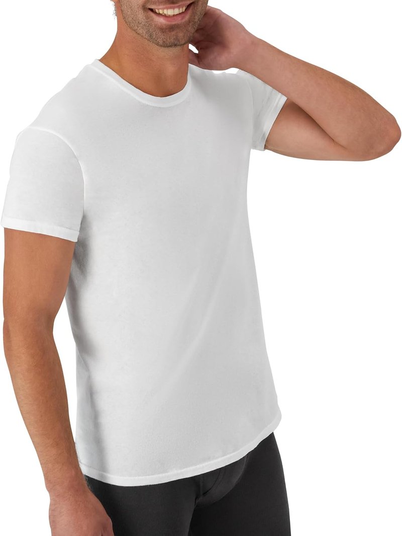 Hanes Men's Undershirts - Stay-Tucked Soft Cotton Comfort | White, Black & Assorted Multipacks