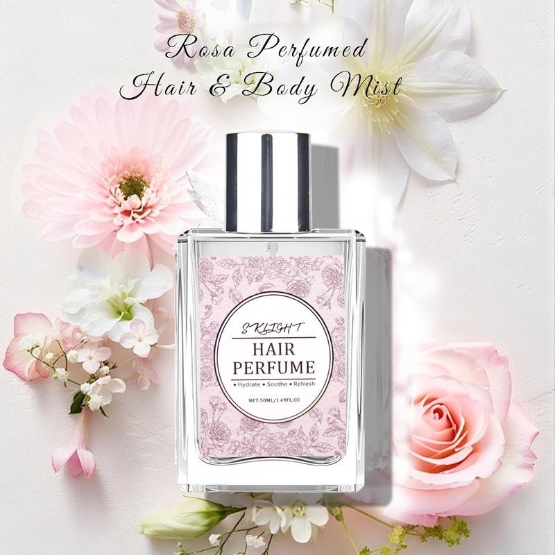 Hair Perfume for Women - Long Lasting Pheromone Mist | Romantic Rose Scent, Hydrates & Nourishes, 50ML