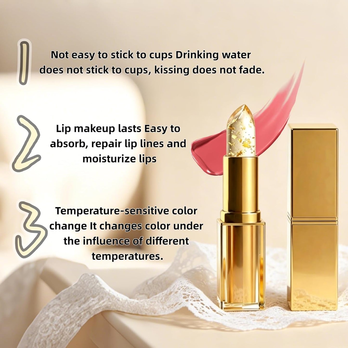 True Tone | PH Adjusting Lipstick for Women - Color-Changing, Long-Lasting Moisturizing Formula