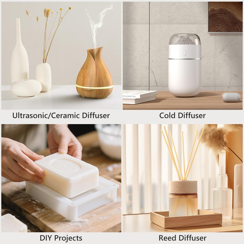 Fragrance Oil Set - Luxury Aromatherapy Essential Oils for Diffuser | 6 Premium Scents, Inspired by 5-Star Hotels, 20 mL Each