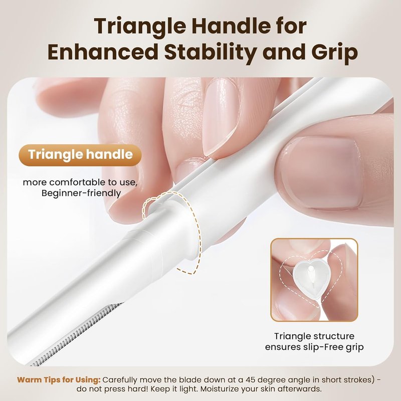COSYLIFE Dermaplaning Tool - Exfoliating Face Razor Kit with 2 Dual-End Razors & 20 Blade Refills