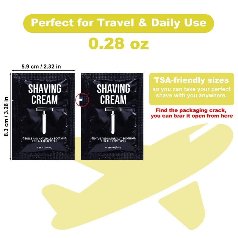 Disposable Razors in Bulk Razors and Shaving Cream Bulk,Shave Kit in Bulk Twin Blade Razors with Protective Cap for Hotel, Airbnb, Homeless, Shelter, Camping and Travel (40)
