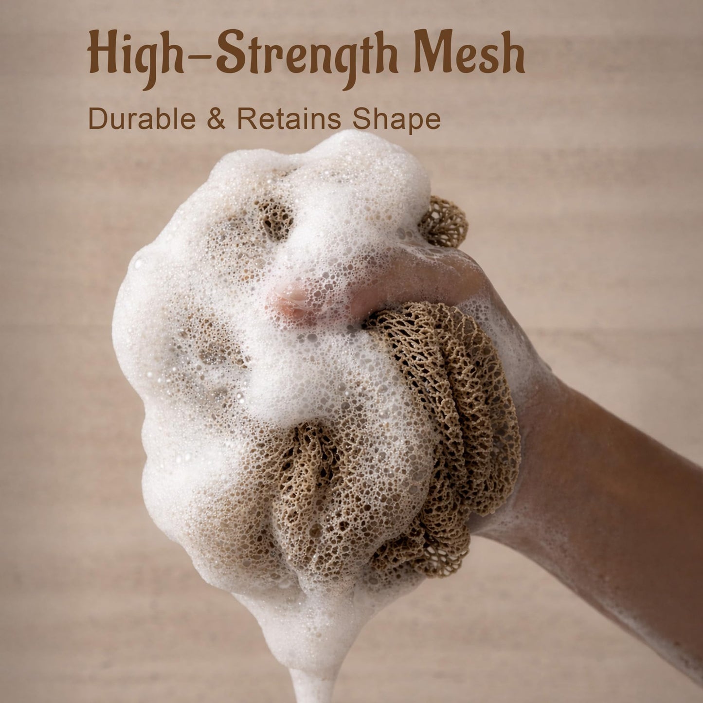 Yiclick African Net Sponge Authentic with Knots - Exfoliating Washcloth Towel, Back Scrubber for Shower Bath, Exfoliating Body Scrubber Exfoliator, African Rags Wash Cloth Loofah Lufa Sponge