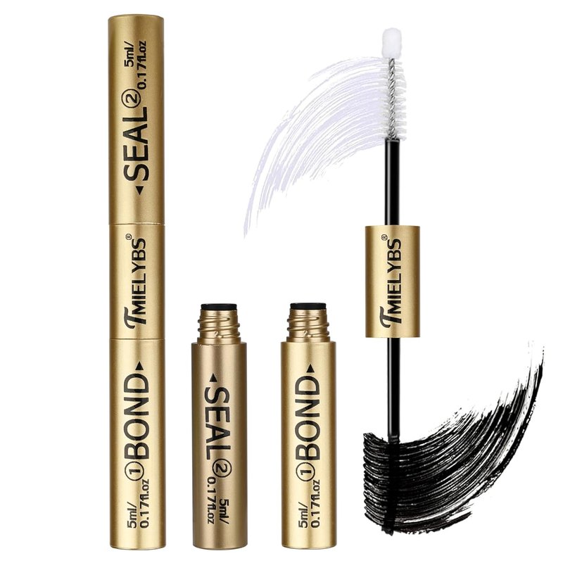 Lash Bond and Seal - Waterproof 2-in-1 Cluster Glue for 72-Hour Hold | Non-Irritating DIY Eyelash Extensions, 10ML