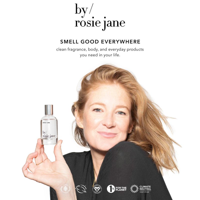 By Rosie Jane Eau De Parfum Spray (Rosie) - Clean Perfume for Women - Non-Toxic Body Mist with Notes of White Musk & Sweet Rose - Paraben, Sulfate & Phthalate Free (50ml)