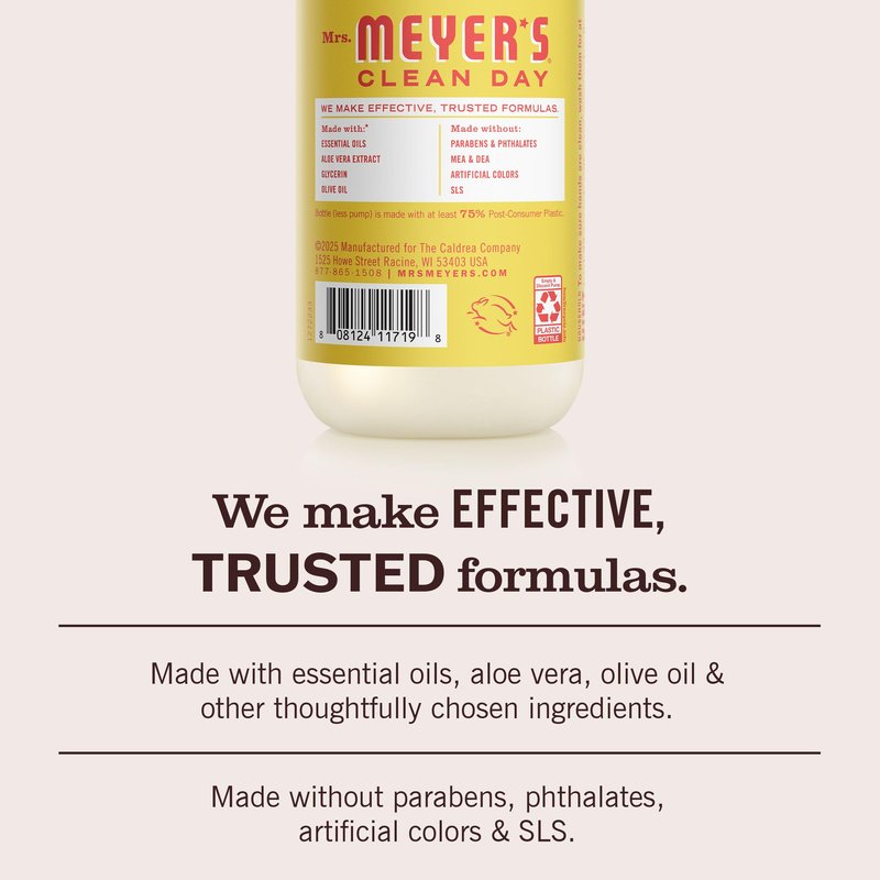Mrs. MEYER'S CLEAN DAY Hand Soap, Lemonade Scent, 12.5 Fl Oz Bottle