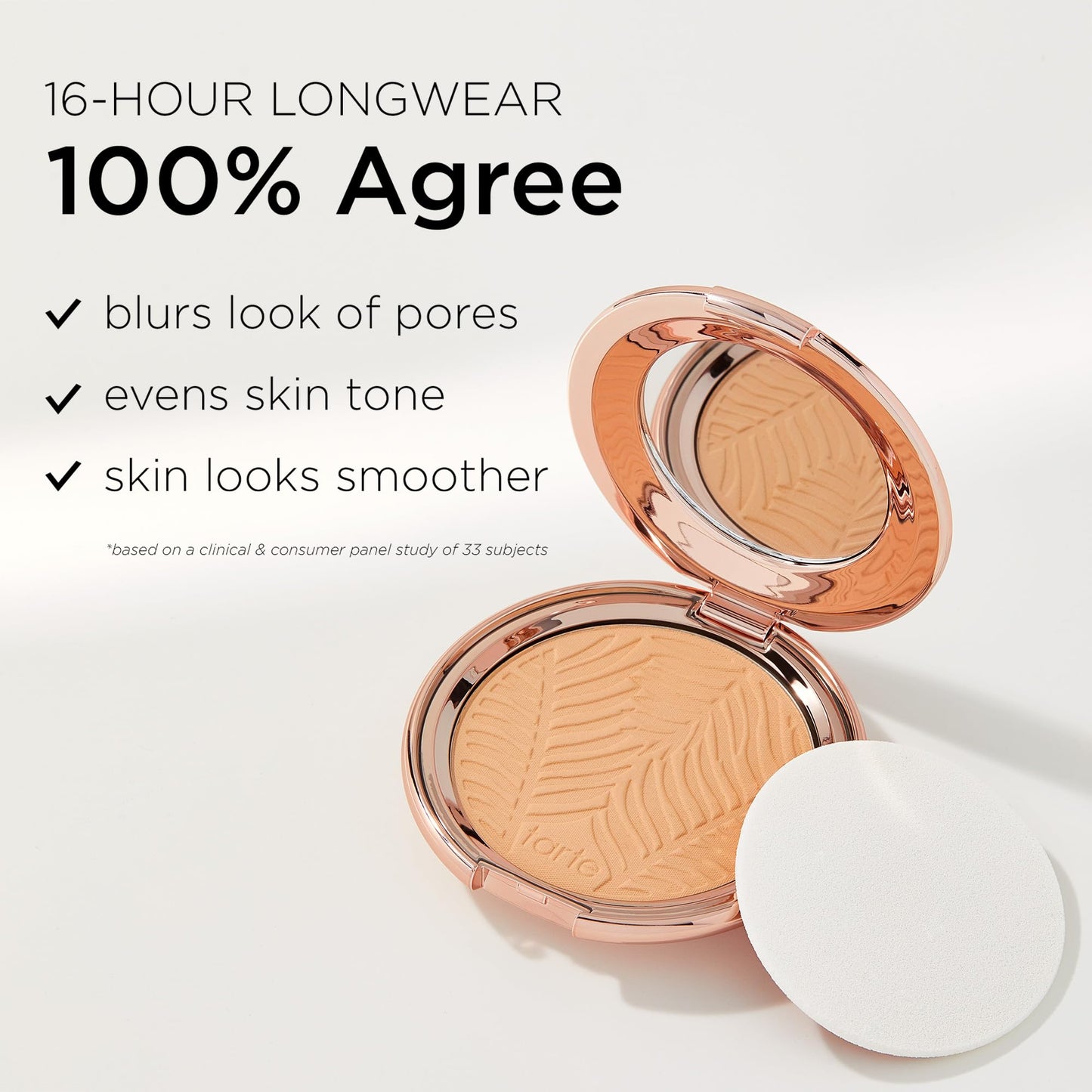 tarte Amazonian clay blurring powder foundation – Buildable Light-to-Medium Coverage, Natural Matte Longwear Finish, Blurs look of Pores, Vegan & Cruelty-Free, full size, 20N light neutral