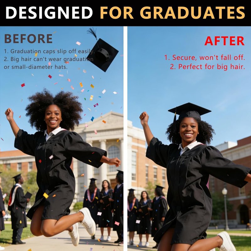 Graduation Cap Headband for Women - Firm Anti-Fall Hairband | Perfect Graduation Gift Accessory
