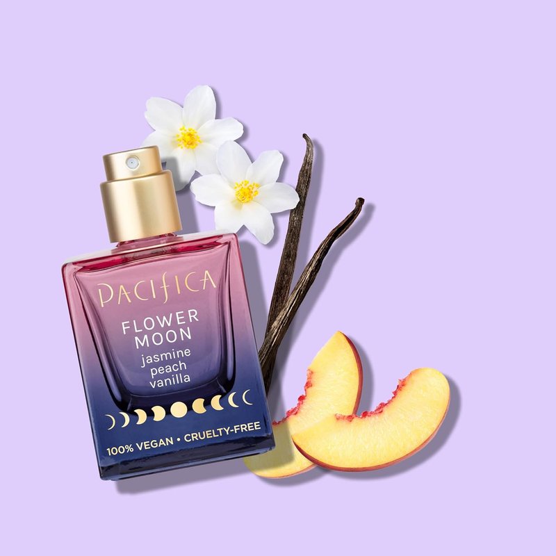 Flower Moon Spray Perfume - Jasmine, Peach & Vanilla Scent - Clean, Vegan | 1 fl oz
