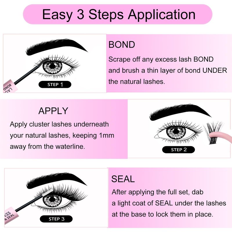 Lash Bond and Seal Mascara for Long Lasting Waterproof Eyelash Extensions - 5ml+5ml