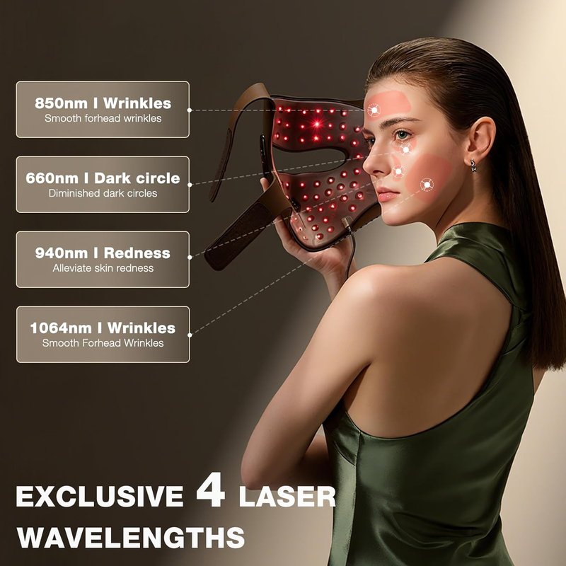 JOVS 4D Laser Light Therapy Mask - Advanced Red Light Therapy for Deep Anti-Aging & Wrinkle Reduction | 6X More Powerful