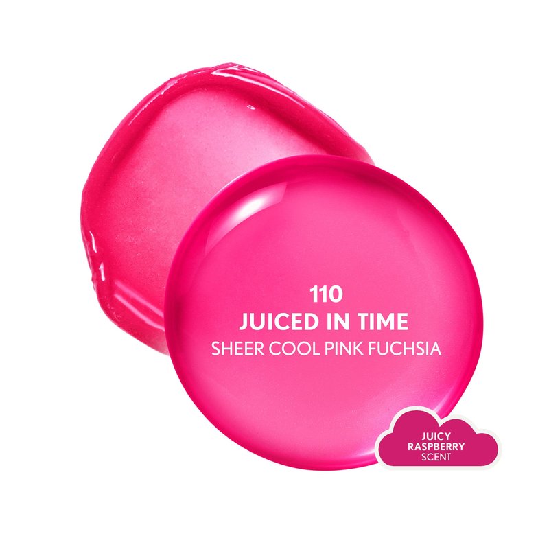 COVERGIRL Clean Fresh Yummy Big Oil Stick, Flavored Lip Oil, Dewy Finish, Non-Greasy - 110 Juiced In Time (Sheer Cool Pink Fuchsia)