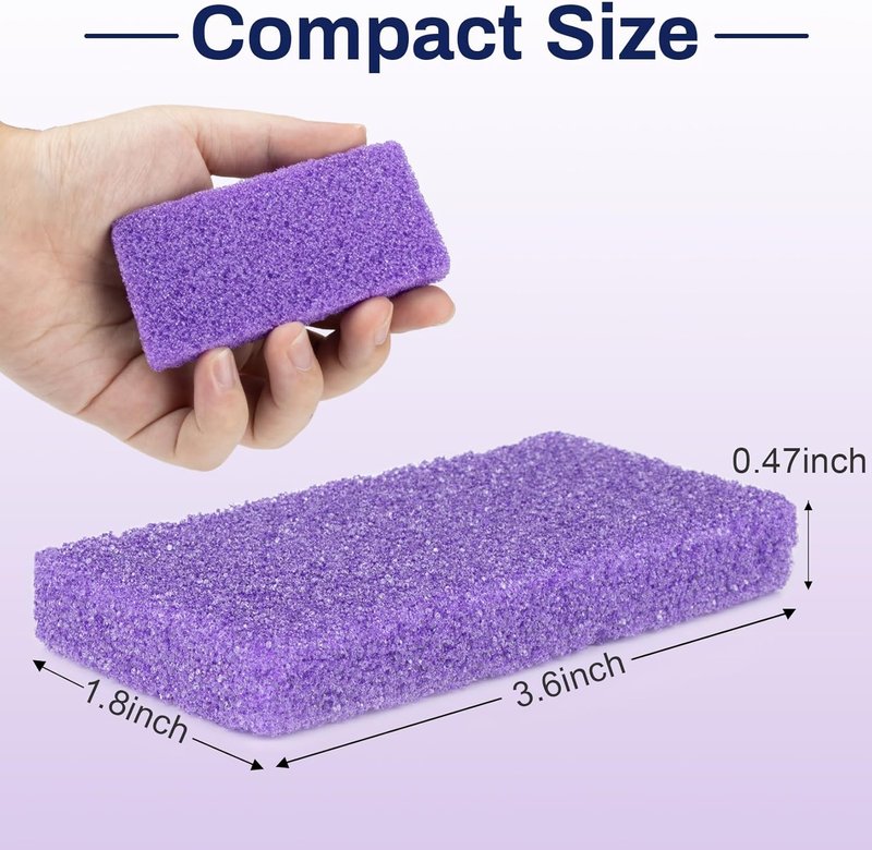 Pumice Stone for Feet - 20 Pack Purple Foot File for Callus Removal | 3.6 x 1.8 x 0.47 Inch Exfoliating Scrubber