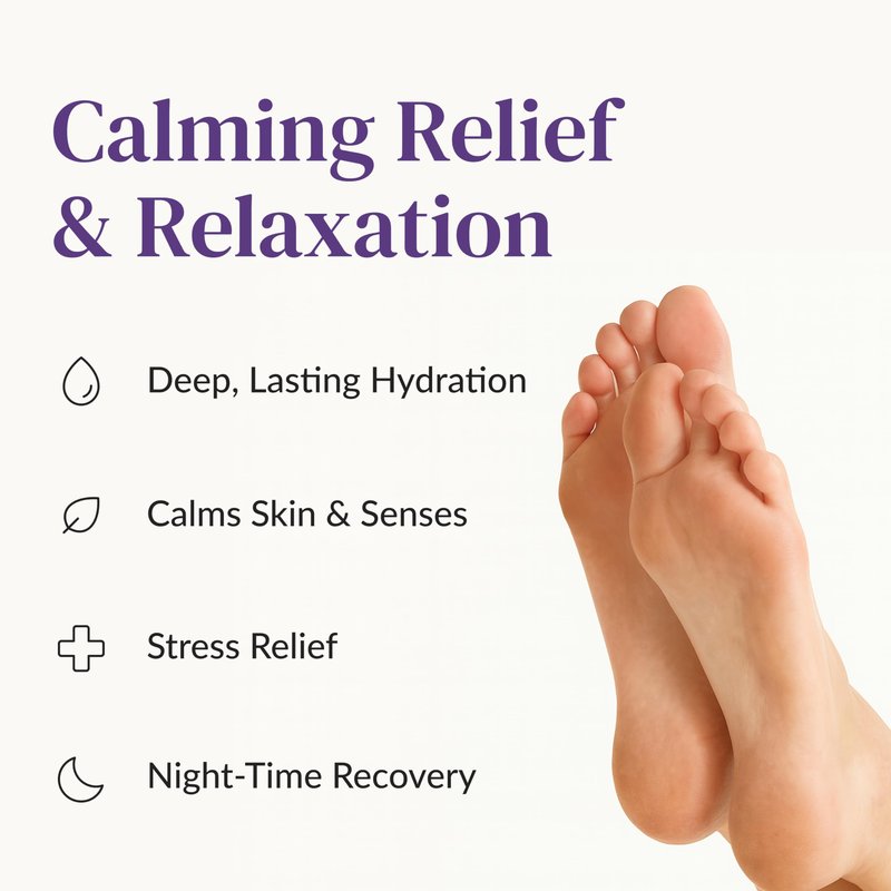 Epielle Relaxing Foot Mask 6 Pairs, Soften and Restore with Melatonin & Lavender Extract, Deep Moisturizing Socks for Dry, Cracked Feet, Self Care Gifts for Women, Spa Kit, Mothers Day Gifts
