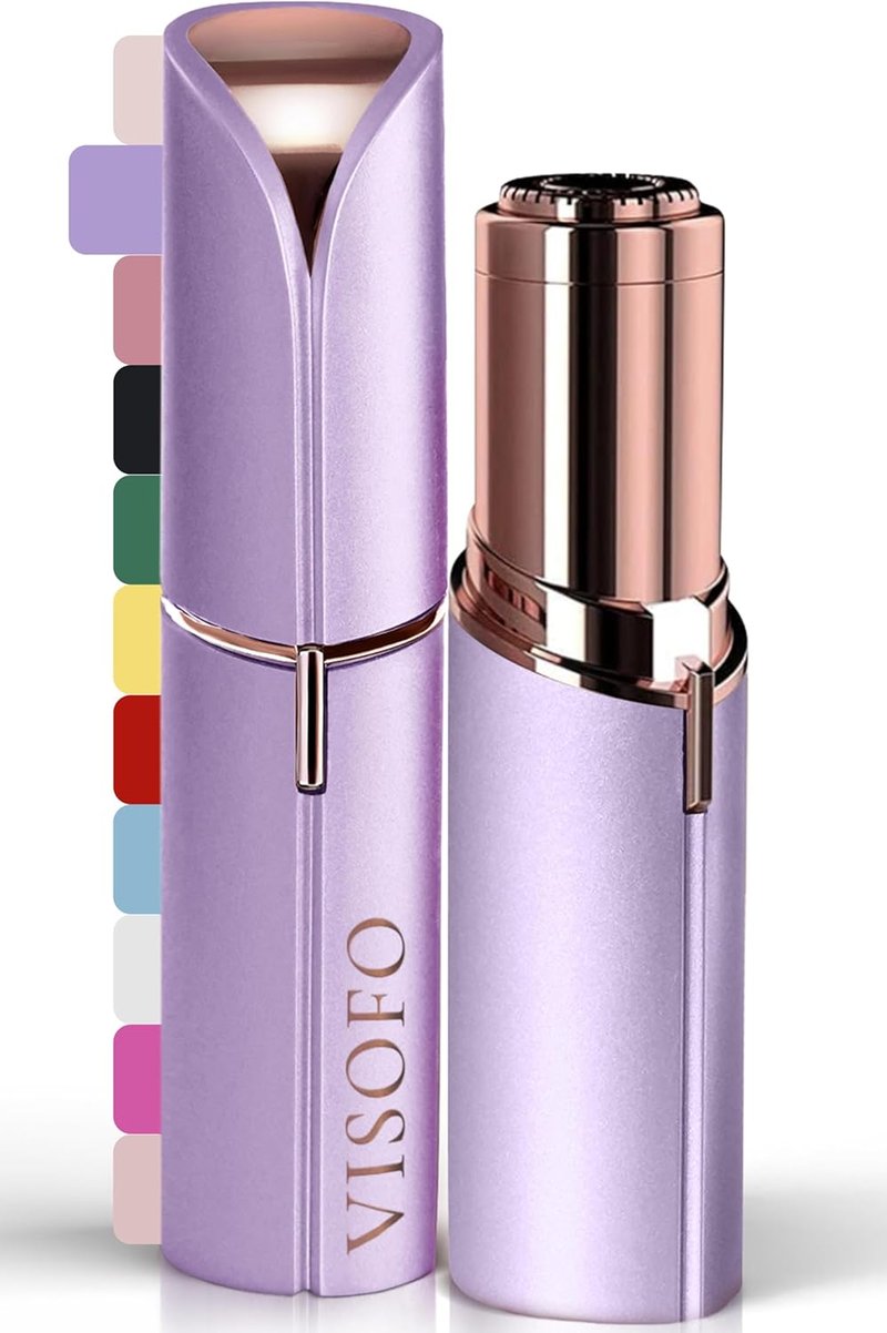 Electric Facial Hair Removal for Women - Dermaplaning Razor & Trimmer Tool Set | Amethyst Color