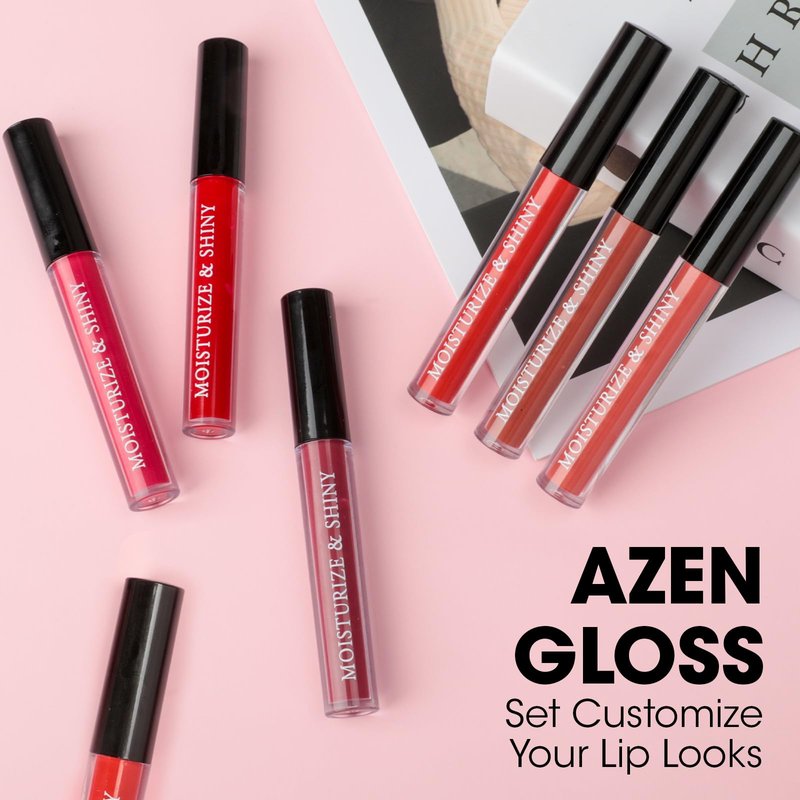 AZEN 24 Pack Lip Gloss Bulk Set, Shimmery Lip Gloss for Women and Girls With Rich Varied Colors, Mothers Day Gifts for Women