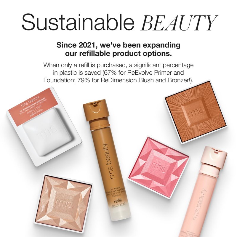 RMS Beauty ReEvolve Natural Finish Liquid Foundation (Shade 44). Lightweight, hydrating, buildable medium coverage for even skin. Nourishing, long-lasting formula for medium tones. 1 fl oz.