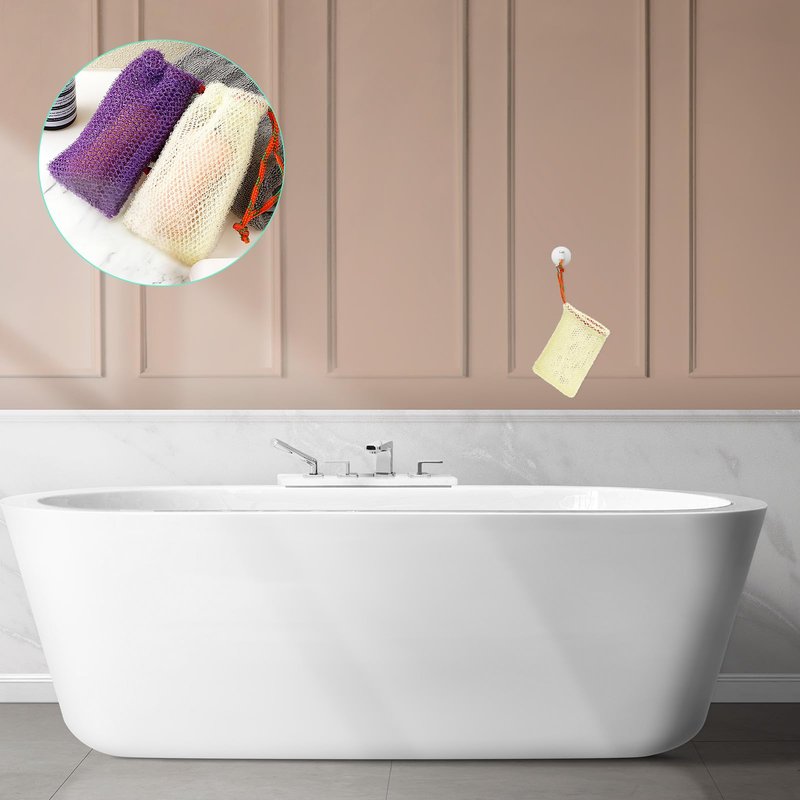 2 Pack Soap Bags Soap Savers for Bar Soaps Exfoliating Net Mesh for Shower Holder Shampoo Bar Pouch Mesh Foaming Bag for Bath and Shower(2 Colors, 5.5 x 3.5 In)