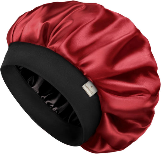 YANIBEST Silk Bonnet for Men Women Hair Bonnet for Sleeping Double Layer Satin Bonnets for Black Women Curly Hair Sleep Cap