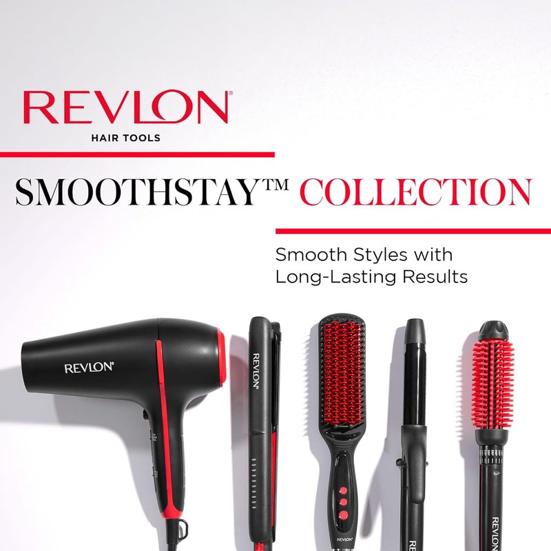 REVLON SmoothStay Coconut Oil Infused Hair Dryer with Diffuser & Concentrator - Ionic Ceramic Blow Dryer for Frizz Control, Shine, Smoothness & Volume, 1875W Lightweight Salon-Quality