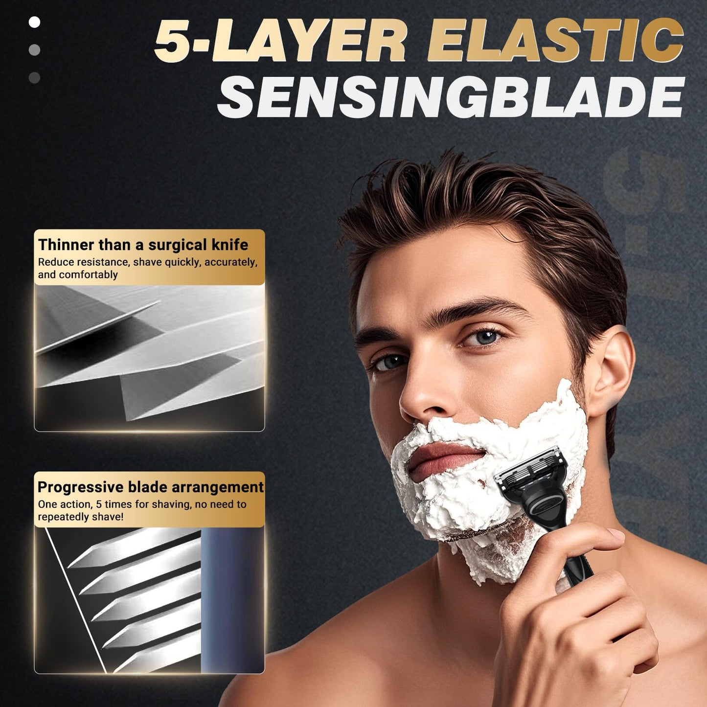 12-Blade Replacement Cartridge Set - Five-blade technology delivers a smooth shave - 2026 New Model in Teal, achieving a smooth shave while reducing irritation