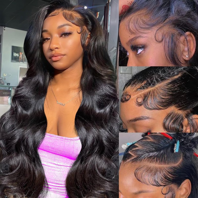 OWNROSE 30 Inch 13x6 Lace Front Wigs Human Hair 200% Density Body Wave HD Lace Front Wigs Human Hair Pre Plucked Natural Color Glueless Wig 100% Virgin Lace Front Wigs for Women