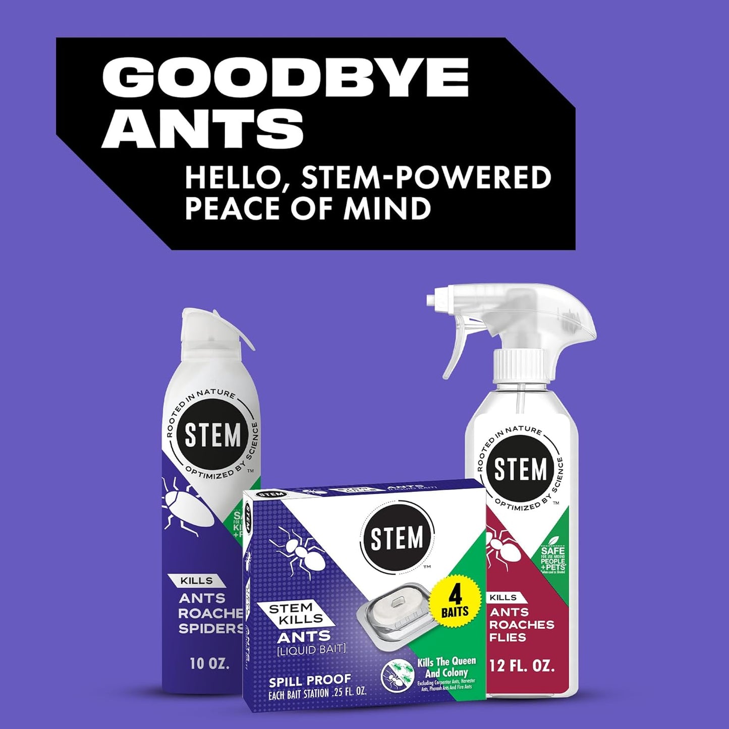 STEM Mosquito & Tick Repellent Spray - Fragrance-Free Picaridin Protection for Outdoor Use