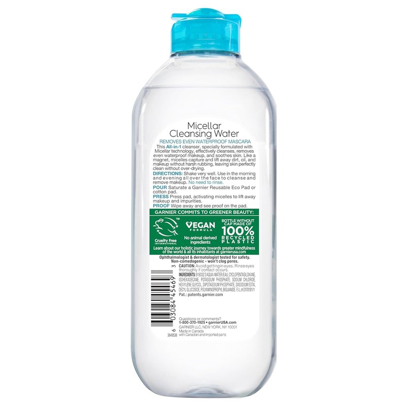 Garnier Micellar Water - Waterproof Makeup Remover & Hydrating Cleanser for Sensitive Skin | 13.5 Fl Oz (400mL)