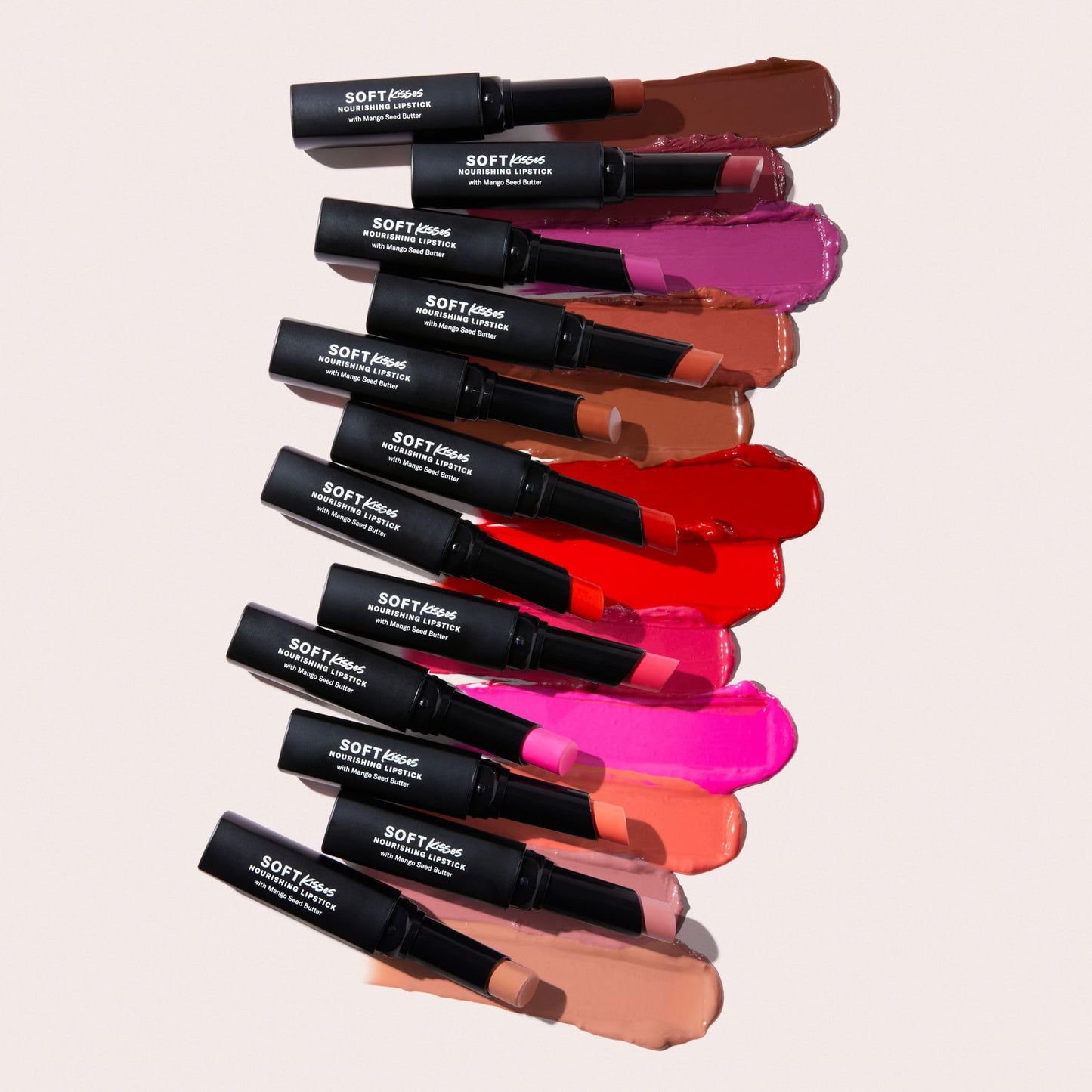 The Lip Bar Soft Kisses Nourishing Vegan Lipstick, with Moisturizing Mango Seed Butter, Satin Finish, Level Up - Berry