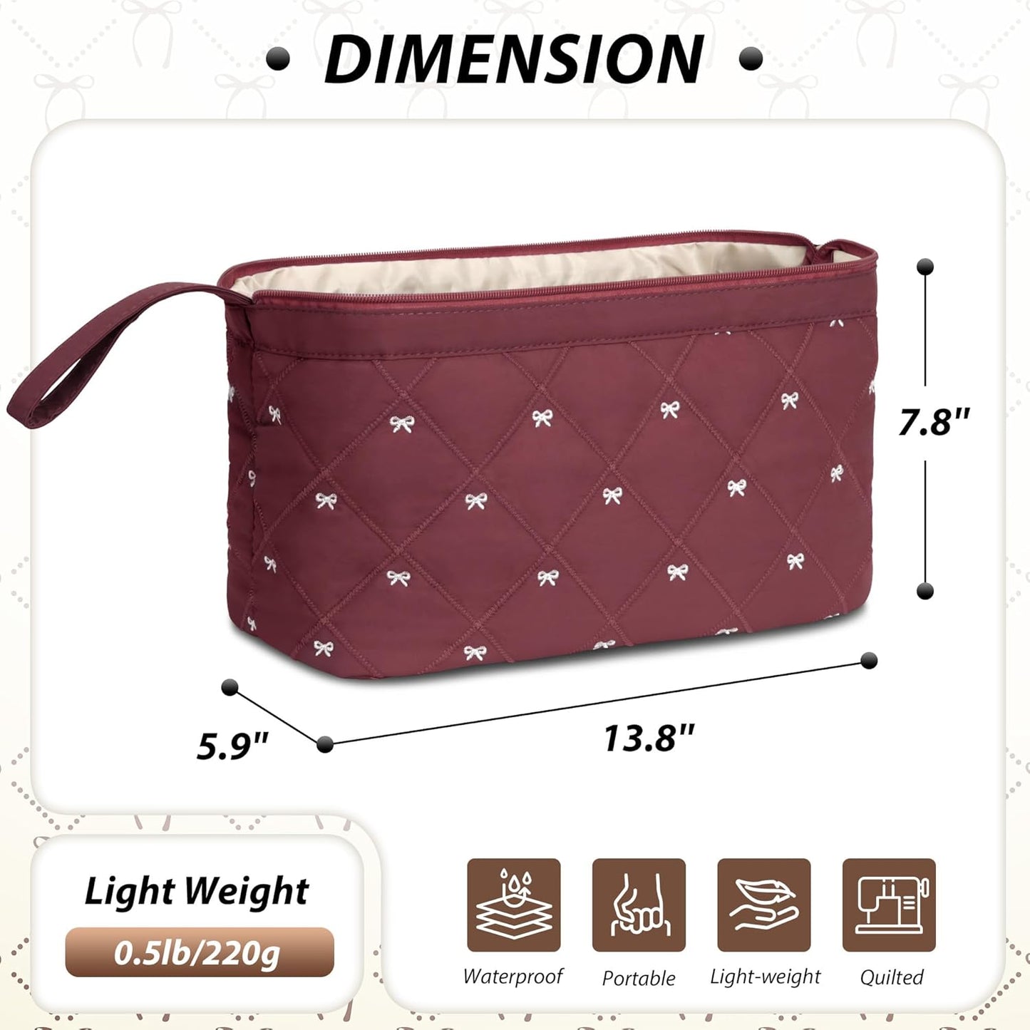 Travel Hair Dryer Bag - Shark Flex Style Case for Dyson Airwrap | Quilted Organizer for Flat Curling Iron Accessories (Red)