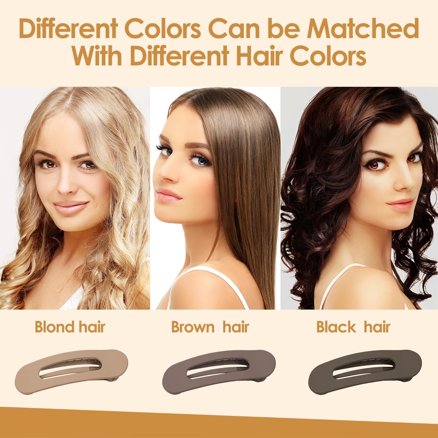 Small Flat Hair Clips for Women Lay Down Clips for Thin Hair Accessories 6pack