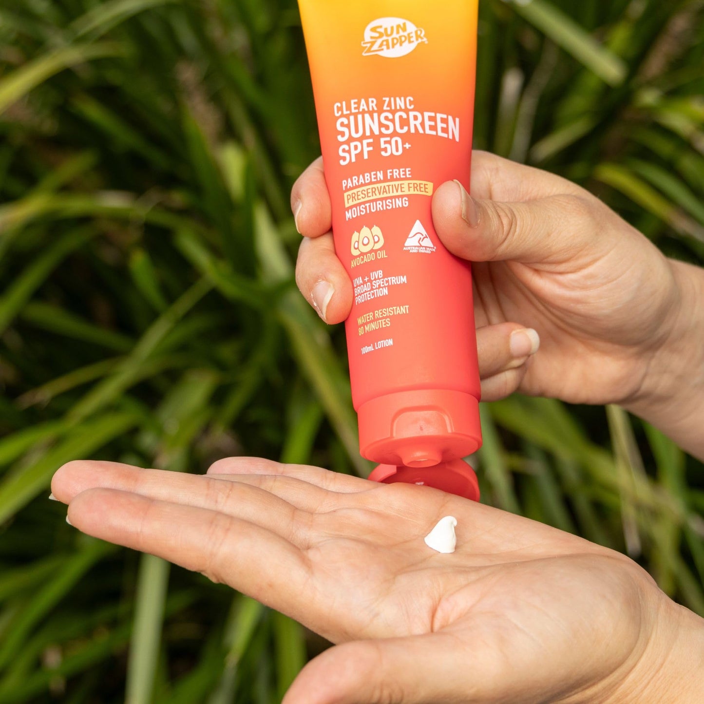 Sun Zapper Clear Zinc Sunscreen Lotion SPF 50+ – Zinc Oxide Sunscreen for Face and Body, Water Resistant Broad Spectrum Sunblock, No White Cast, Oxybenzone Free, 100mL (3.4 oz), Australian Made