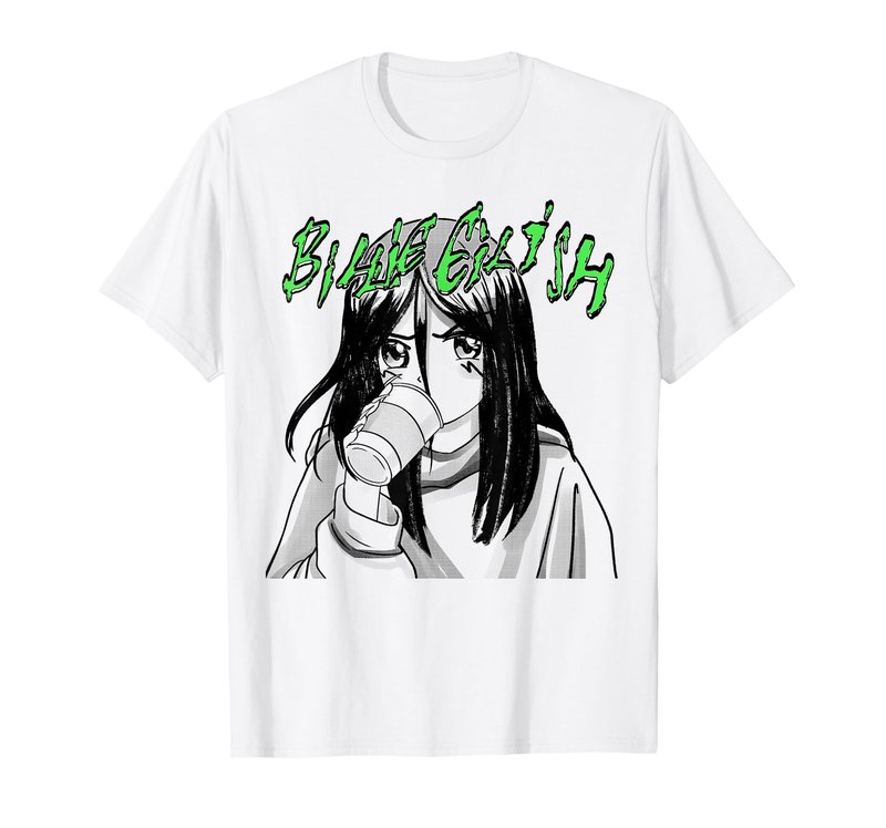Official Billie Eilish Coffee Animated T-Shirt Small