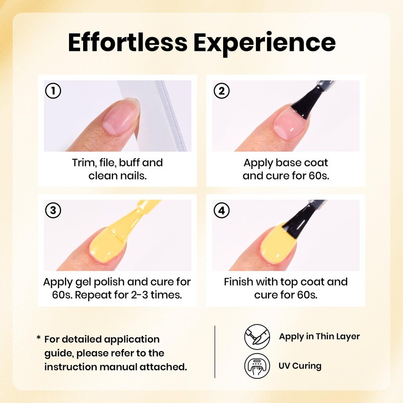 Beetles Yellow Gel Nail Polish - 15ML/0.51Fl Oz, Plumeria Yellow Gel Polish, Same Color Bottle, Soak Off UV LED Lamp Summer Nails Art, Long-Lasting Manicure Salon DIY Nails Home