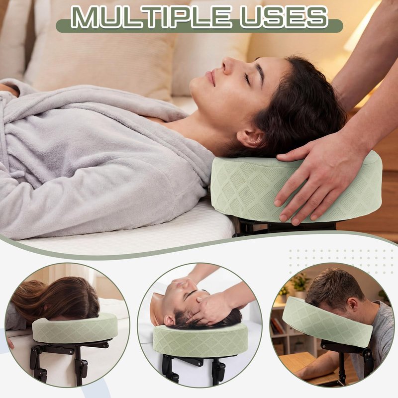 Qunclay Massage Headrest for Face Bed Adjustable Massage Cradle Home 17" Height Bed Massages Head Holder Portable Head Rest Table Kit Sleeping Mattress Comfortable Face Down Pillow After Eye Surgery