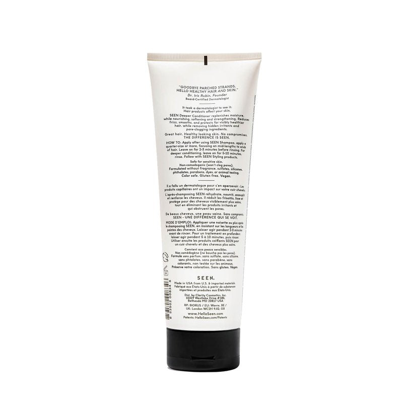 SEEN Deeper Conditioner, Fragrance Free – Non-Comedogenic Hair Deeper Conditioner – Dermatologist-Developed – Safe for Sensitive, Eczema & Acne Prone Skin