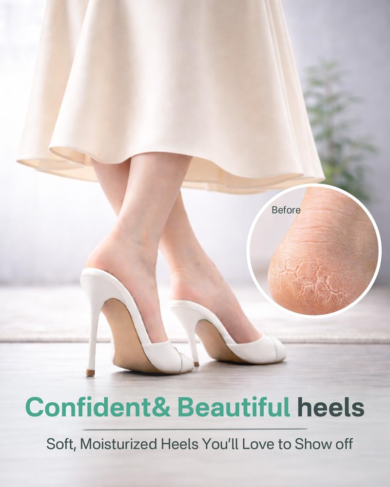 4 Socks Moisturizing Socks for Women, Silicone Socks & Gel Socks, Heel Socks for Dry Cracked Feet, Heel Protectors for Cracked Heel Treatment, Foot Care Socks, Toeless Socks for Women and Men, Gray